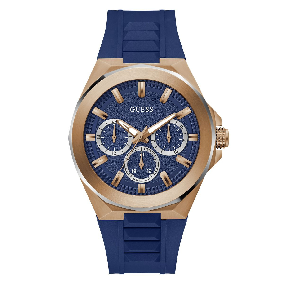Reloj GUESS Man Sport Rs Gold Tone Multifunción Strap Black GW0799G2