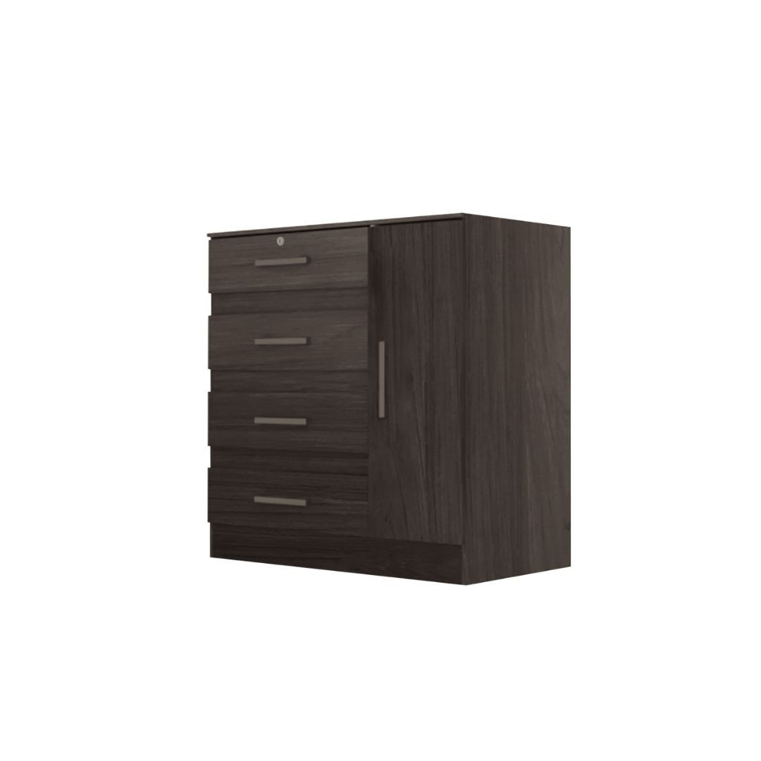 COMODA IZZI CERES M1 1P 4C 91X91X46CM MATE  TABACO