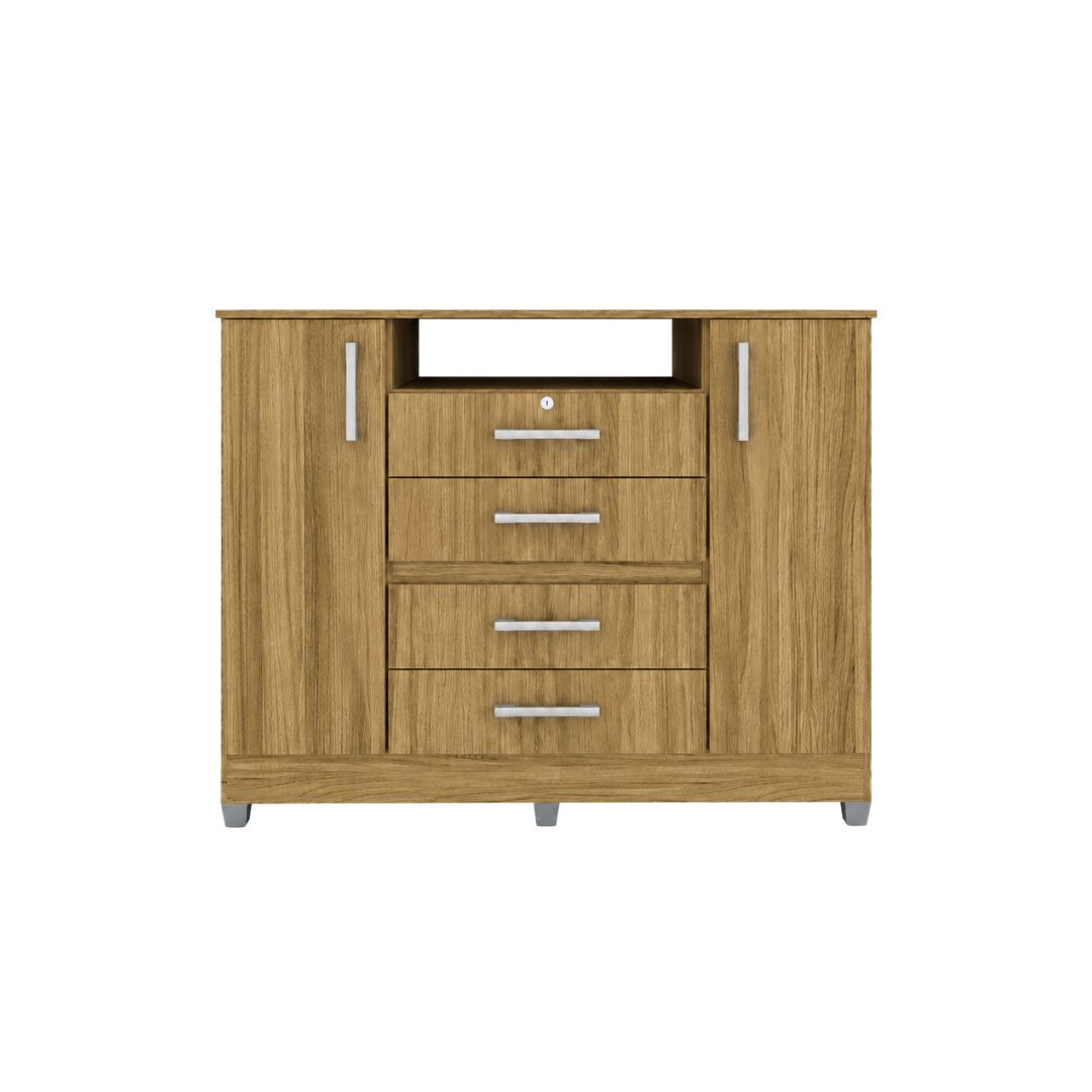 COMODA IZZI CERES M5 2P 4C 104X122,5X47CM MATE ROBLE