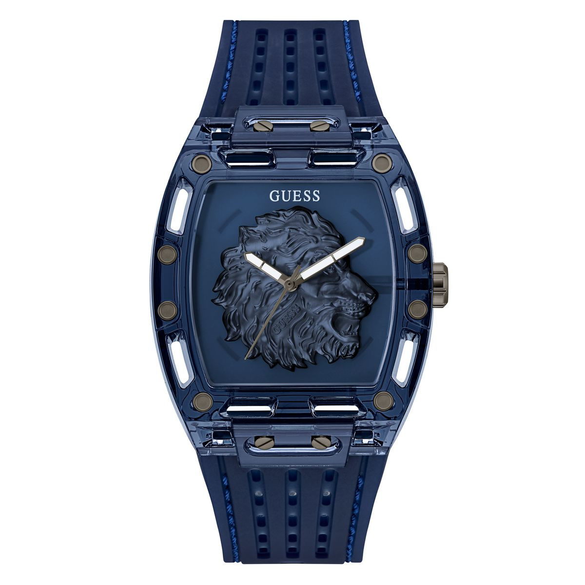 RJ GUESS MENS AZUL ANALOG RELOJ GW0959G1