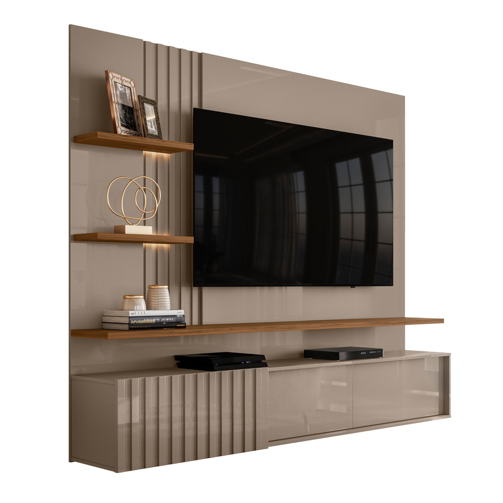 Rack Flotante MADETEC Athena Para Tv Hasta 65" Fendi/Natural