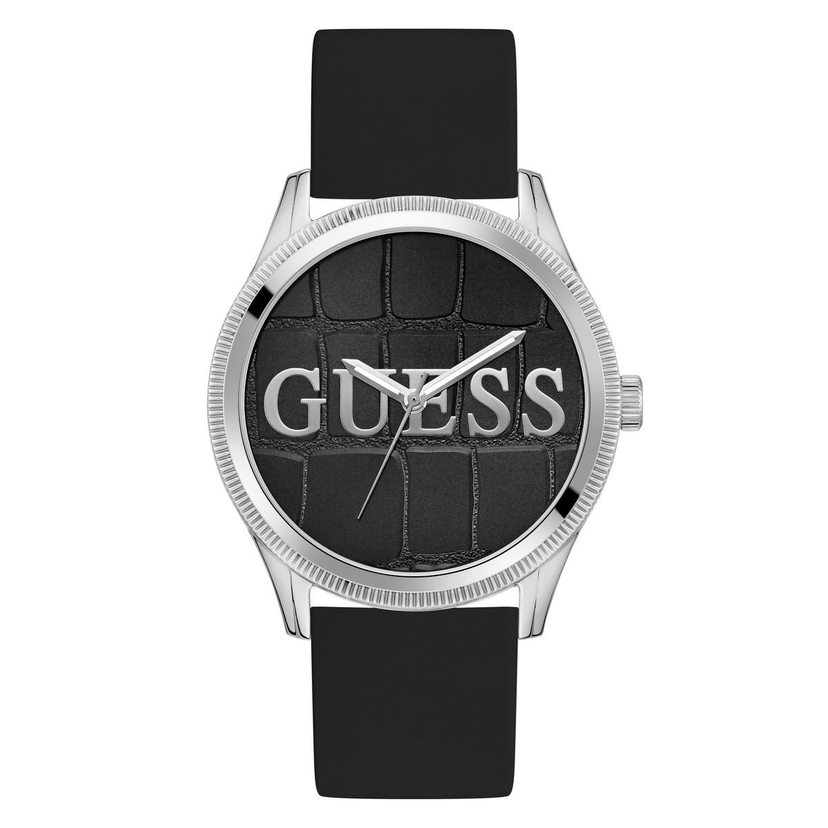 Reloj GUESS Man Analógico Tono Plateado Y Negro GW0887G1