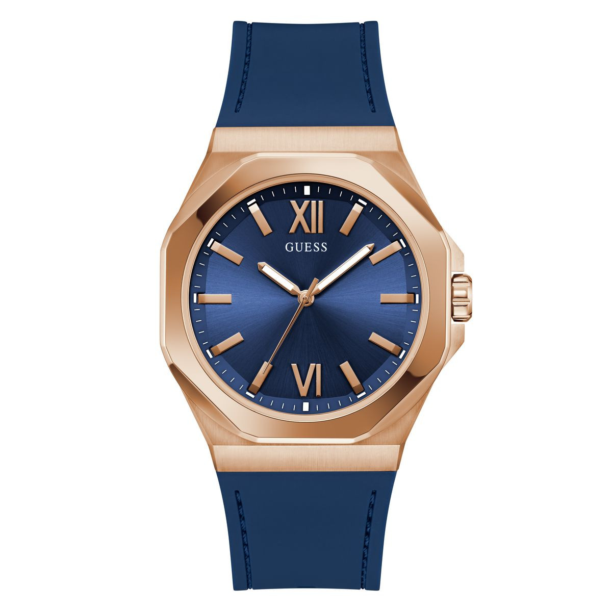 Reloj GUESS Man Analógico Tono Oro Rosa Azul GW0850G3