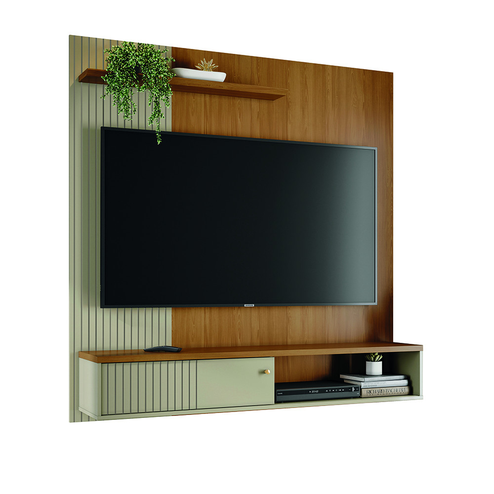 Rack Flotante MADETEC Aurora Para Tv Hasta 65" Cumaru/Opala