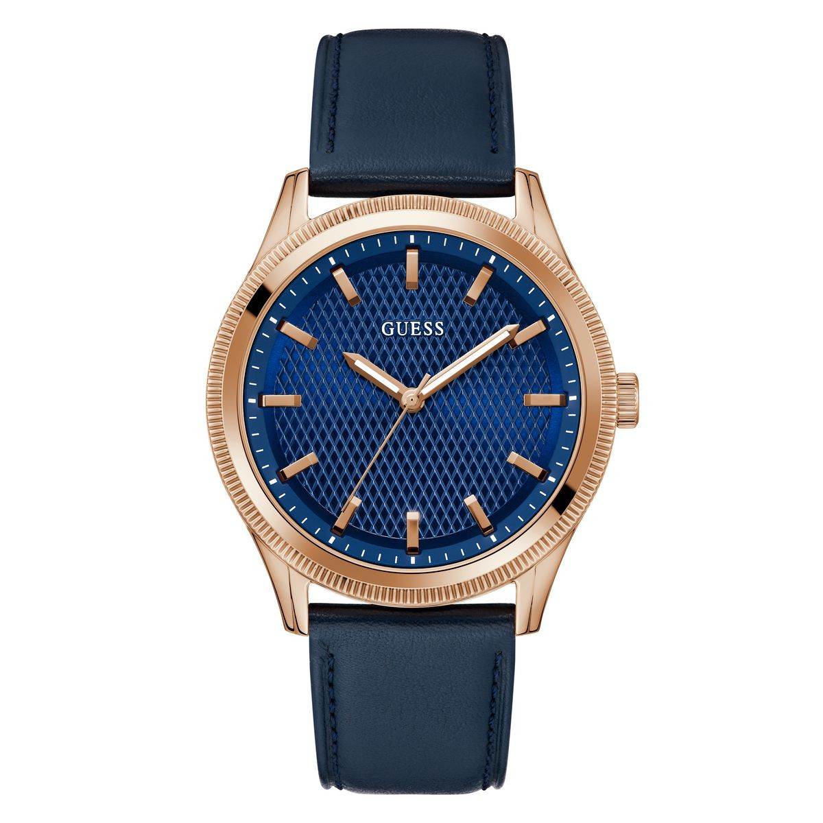 Reloj GUESS Man Analógico Tono Oro Rosa Azul Marino GW0846G2