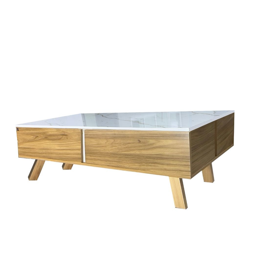 MESA DE LIVING IZZI TAU MATE ROBLE-BLANCO