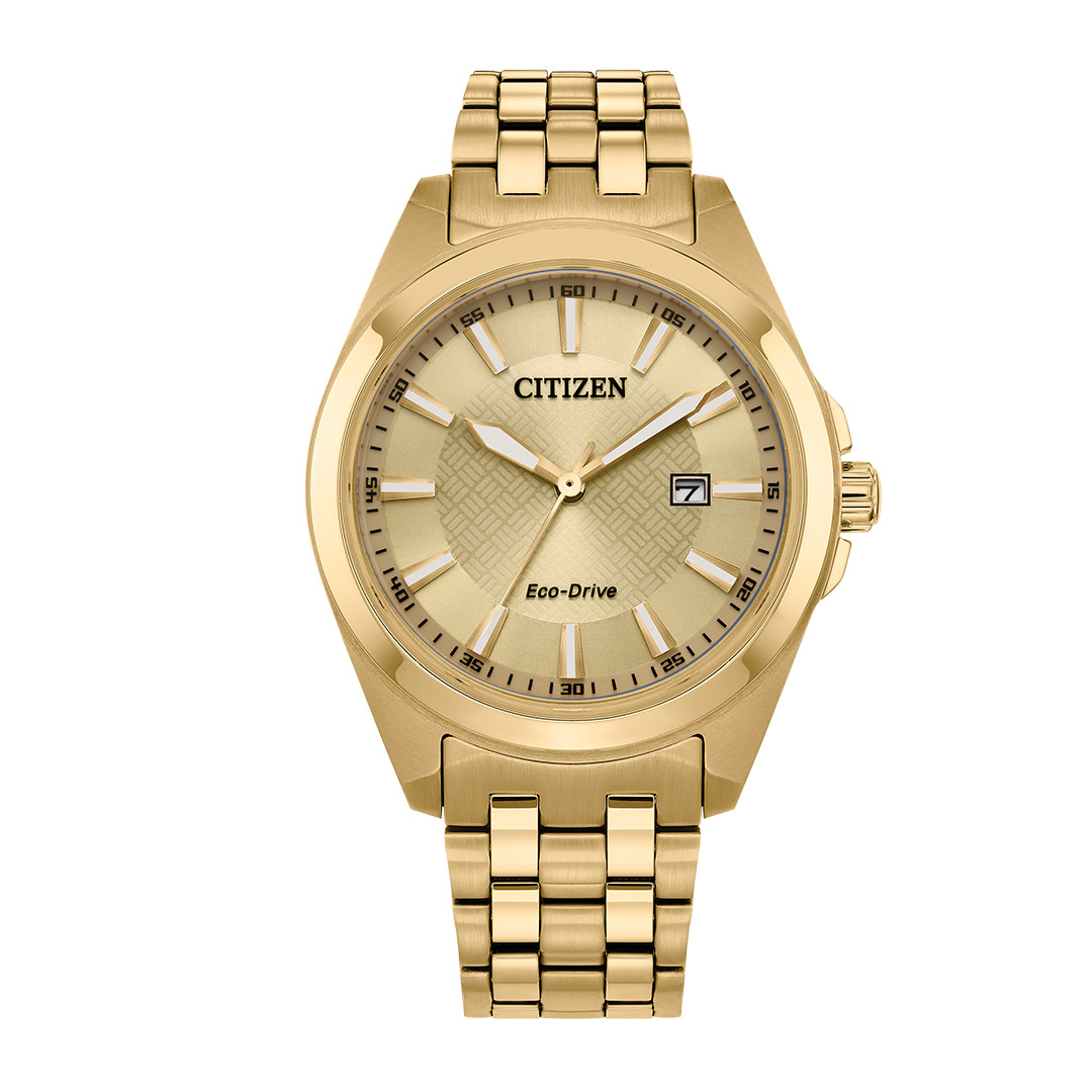RELOJ CITIZEN PEYTEN STAINLESS STEEL GOLD DIAL MENS 41MM