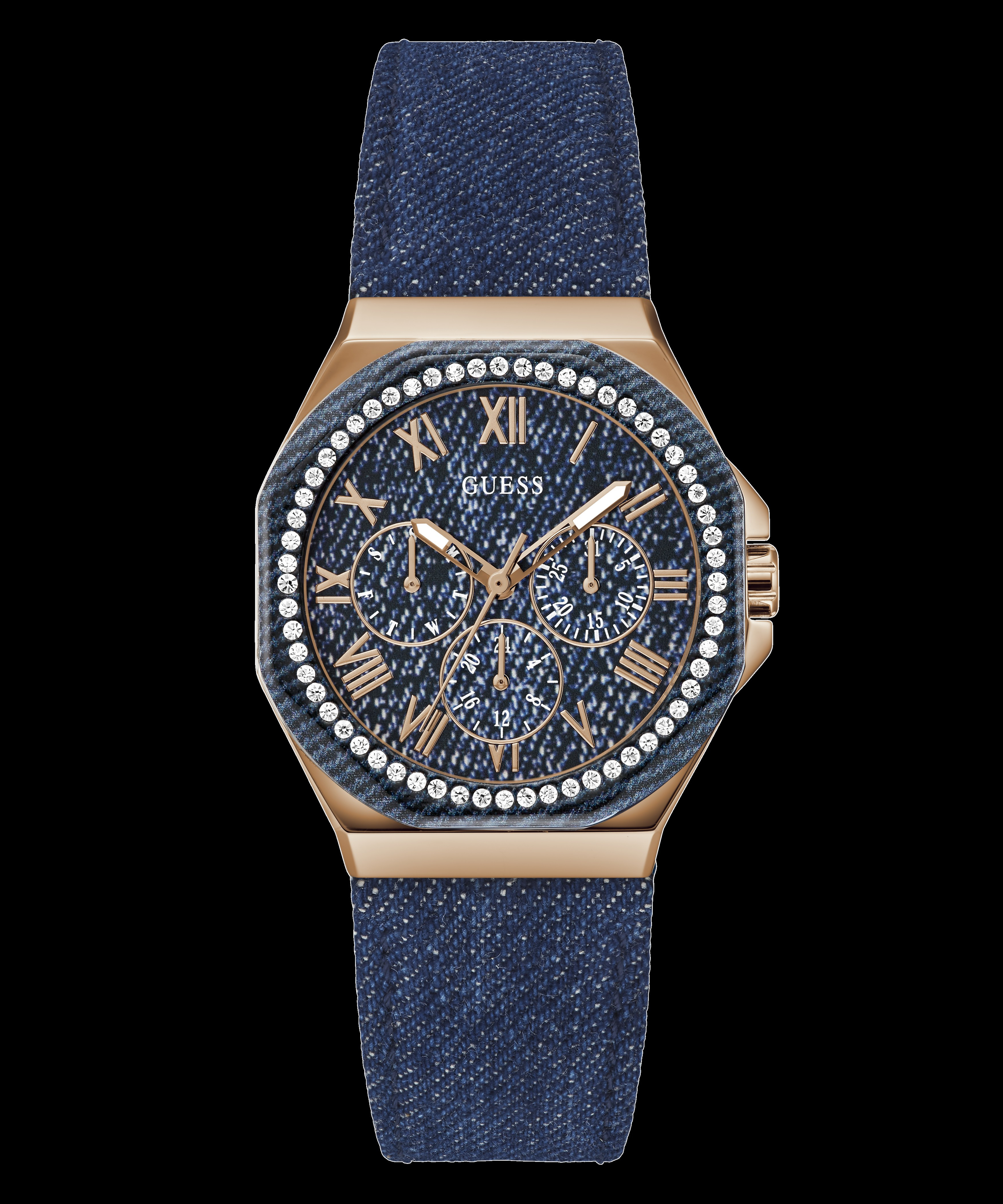 Reloj GUESS Ladies Blue Rose Gold GLAZE  GW0753L5