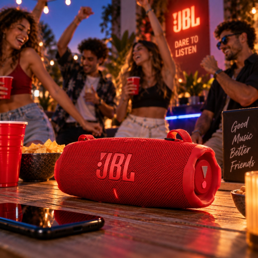 Parlante Portátil JBL Charge 6 Resistente Al Agua Bluetooth Con PowerBank Rojo