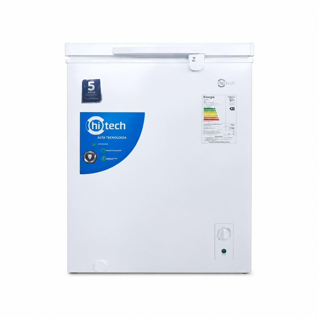 Freezer Horizontal HITECH Inverter 160 L Compresor Inverter Interior Blanco Mod. FHT160