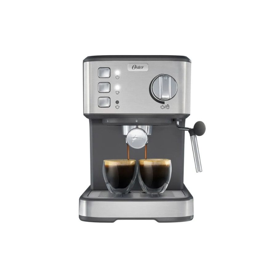Cafetera ESPRESSO OSTER 15 Bar Acero Inoxidable Sistema Cappuccino Mod. BVSTEM5502-053