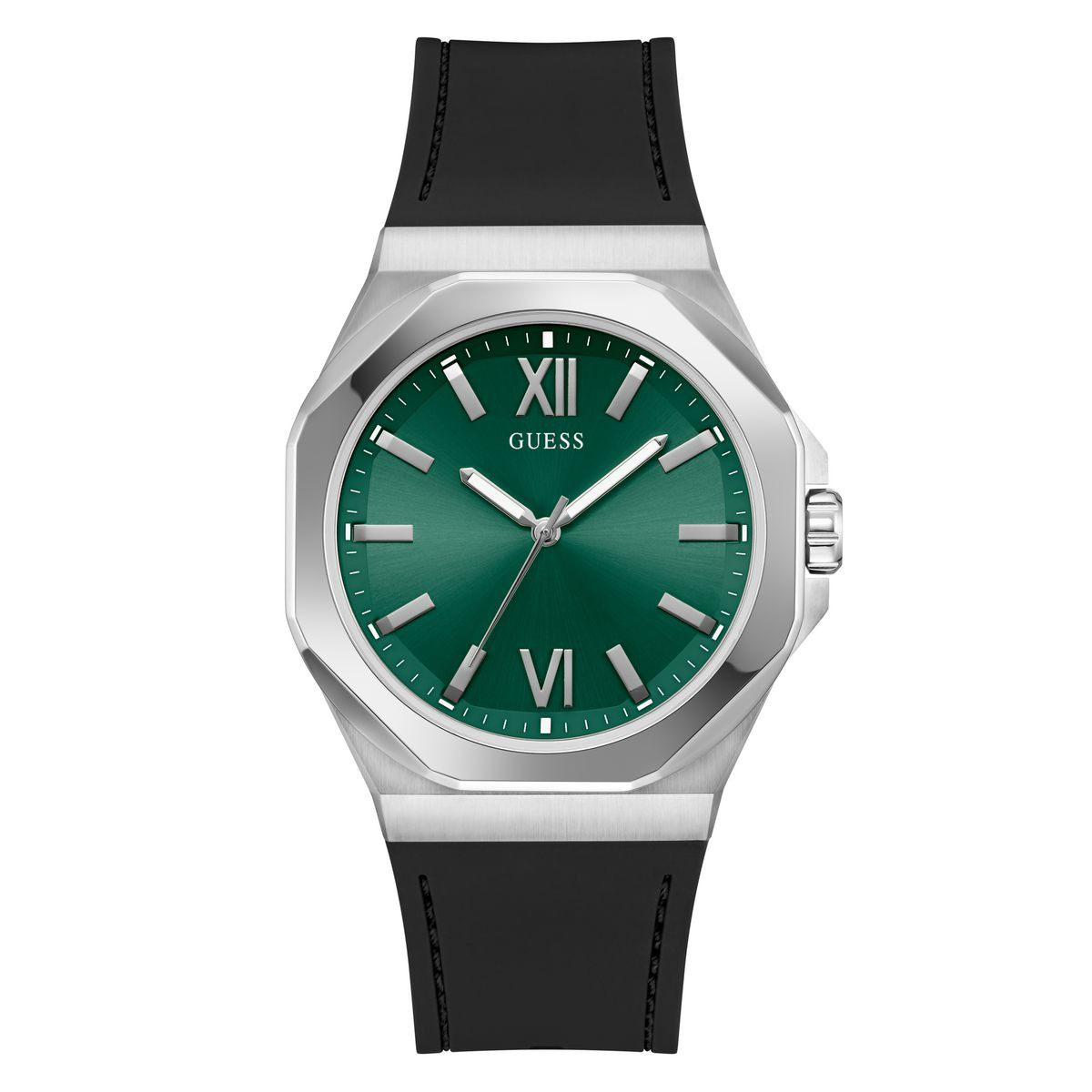Reloj GUESS Man Analógico Tono Plateado Y Negro GW0850G1