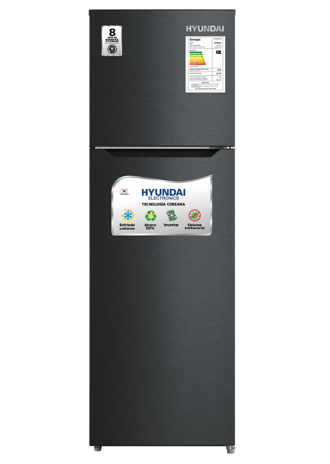 Refrigerador HYUNDAI Capacidad de 290 Litros