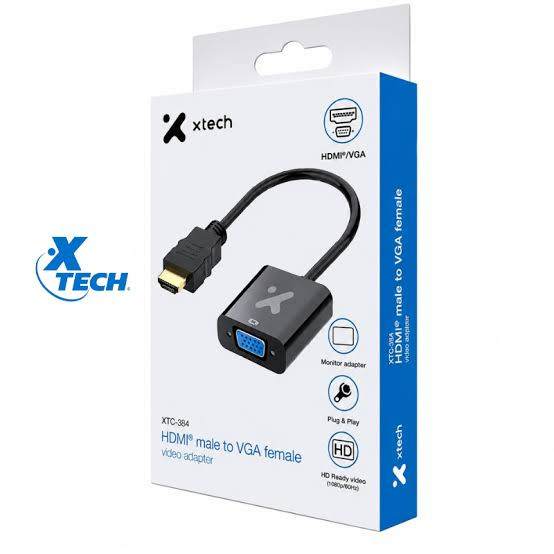 ADAPTADOR DE VIDEO HDMI MACHO A VGA HEMBRA XTC-384