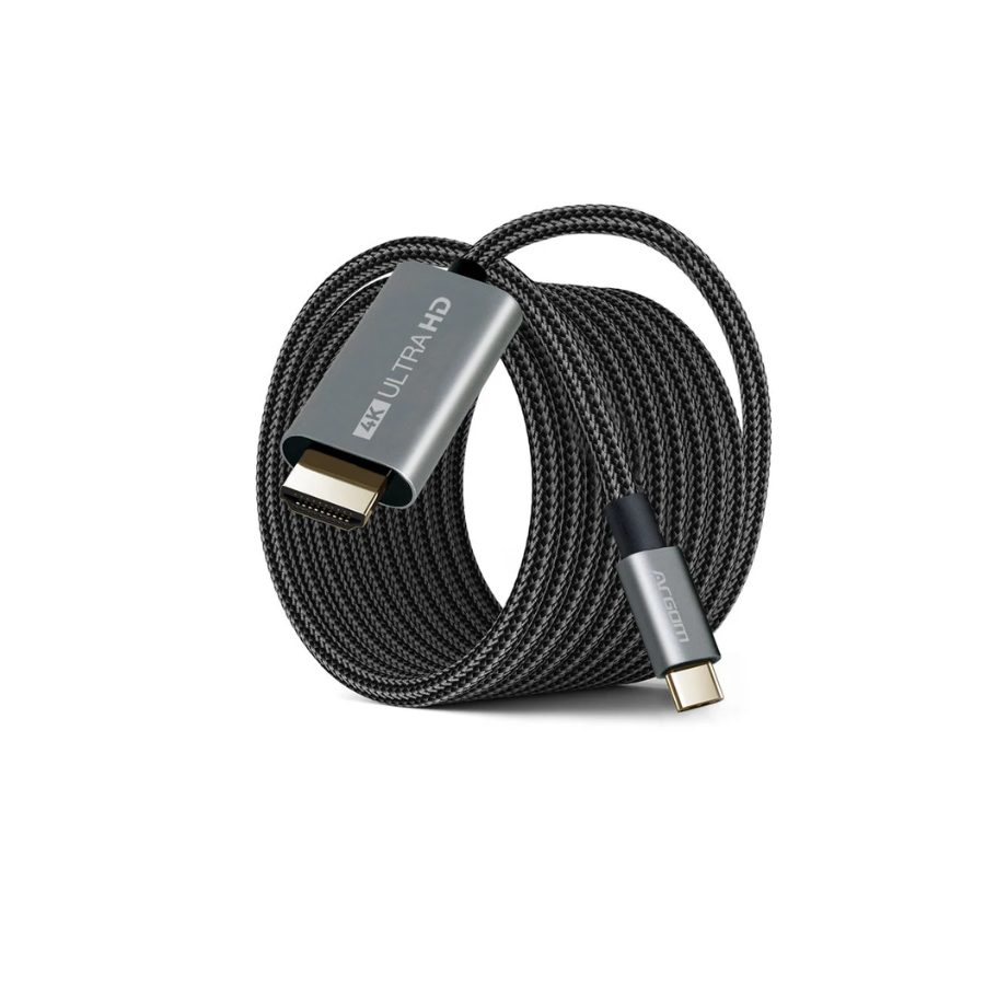 Cable Type-C To HDMI 4K 30Hz Nylon Braided 1.8m/6ft ARGOM ARG-CB-0091