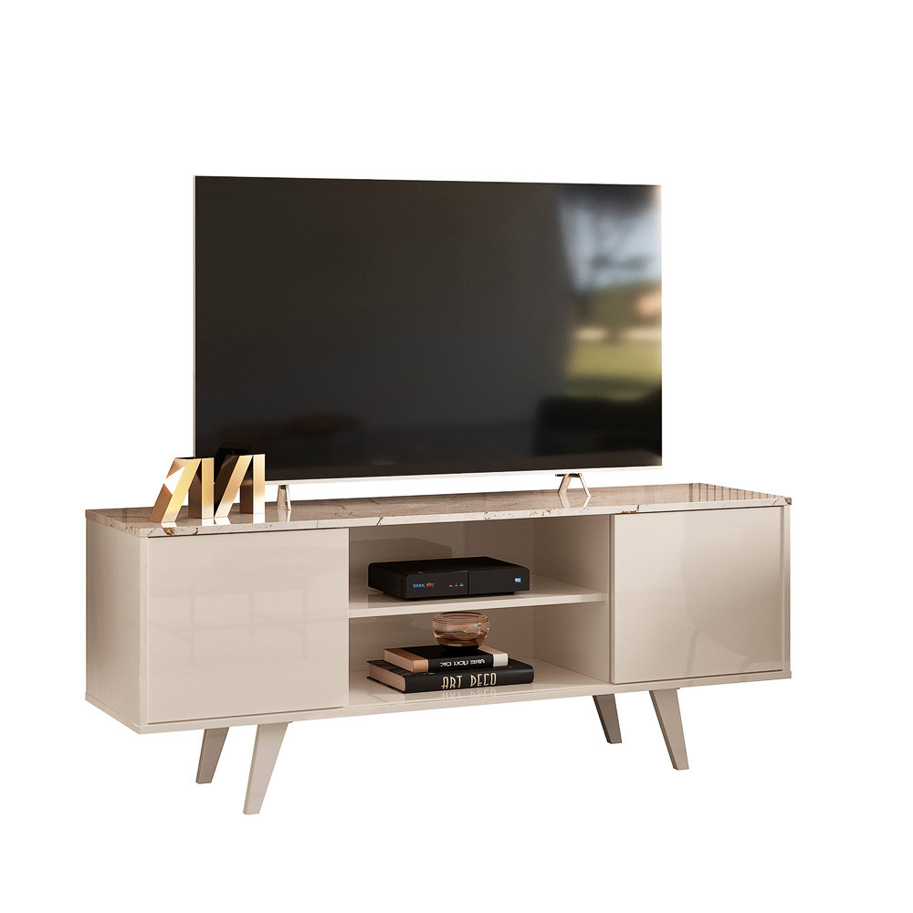 Rack MADETEC Lisboa Para Tv Hasta 55" Calacata/Off White