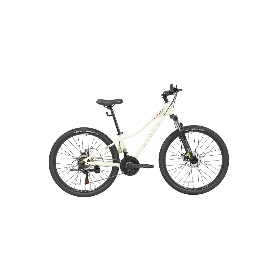 Bicicleta GALAXY Aluminio Curvo 24" Crema 21V Freno Disco