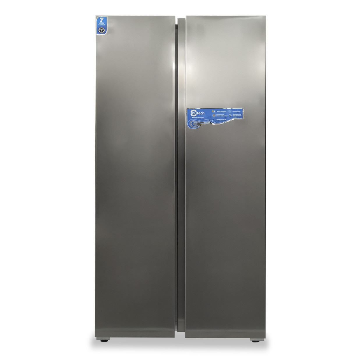 Refrigerador Hitech 490L INVERTER Silver Hielo Seco