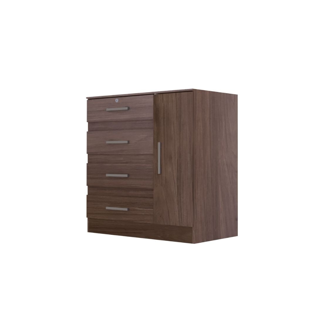 COMODA IZZI CERES M1 1P 4C 91X91X46CM MATE  CASTANO