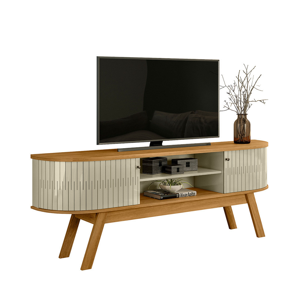 Rack MADETEC Valencia Para Tv Hasta 75" Cumaru/Opala