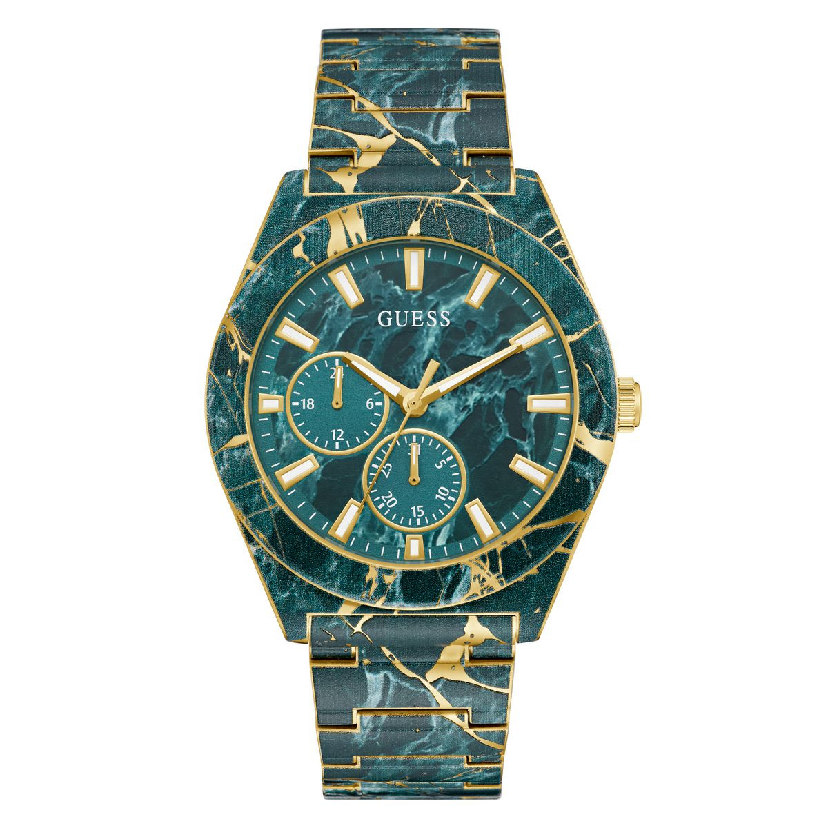 RJ GUESS MENS VERDE MULTI-FUNCTION RELOJ GW0953G1