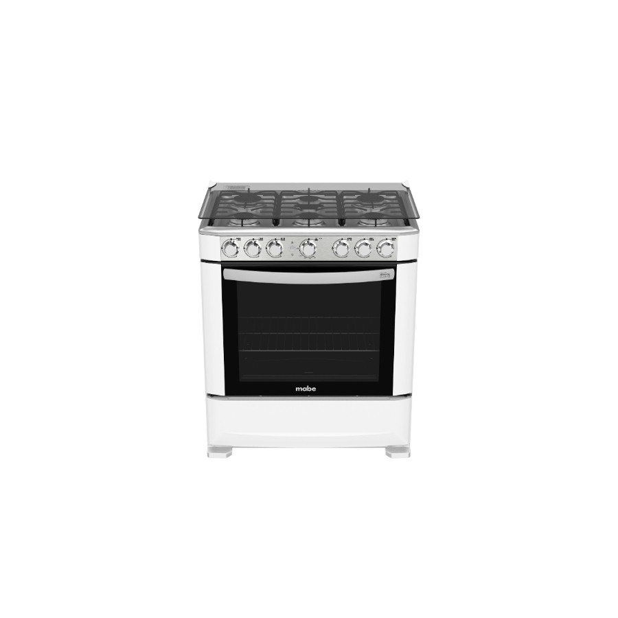 Cocina MABE 6 Hornallas Horno con Grill Gas Licuado Blanco Mod. EMI7630AB0