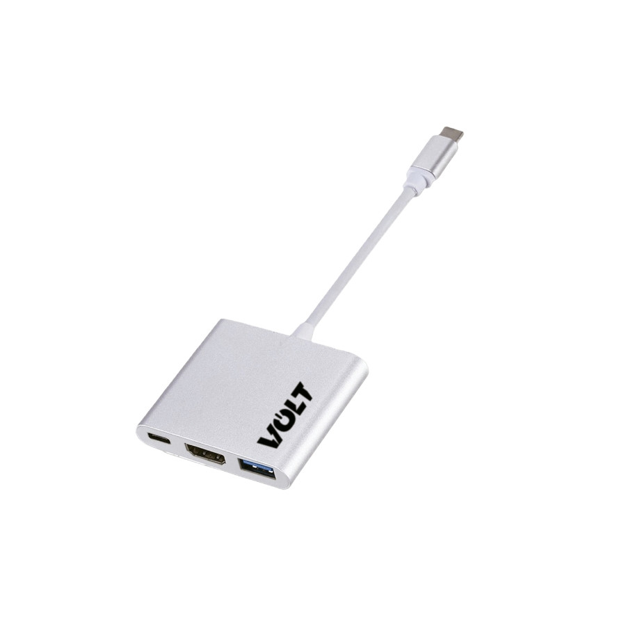 Adaptador VOLT Vlt-A016 Mult Usb Tipo-C 3En1 4K